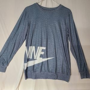 NWOT Heather Gray Small Long Sleeve T-shirt with NINE Swoosh
